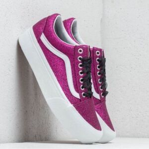 Stylish Pink Glitter Sneakers